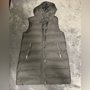 Zara Black Long Vest